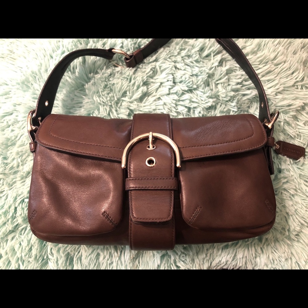 Brown Leather Coach handbag